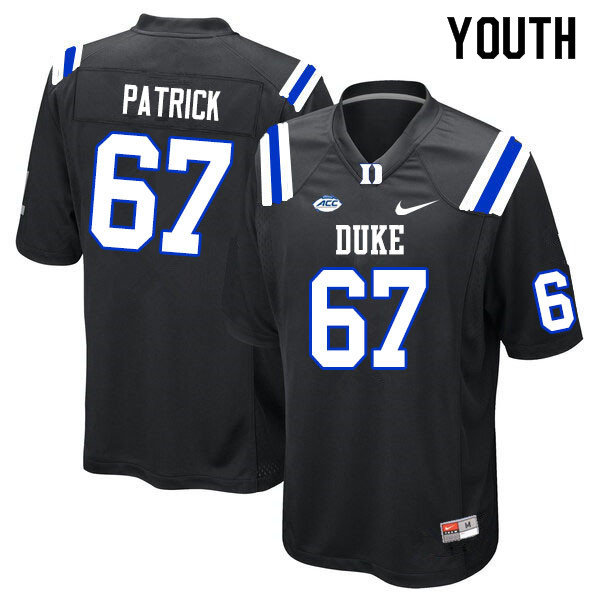 Youth #67 Lucas Patrick Duke Blue Devils College Football Jerseys Sale-Black